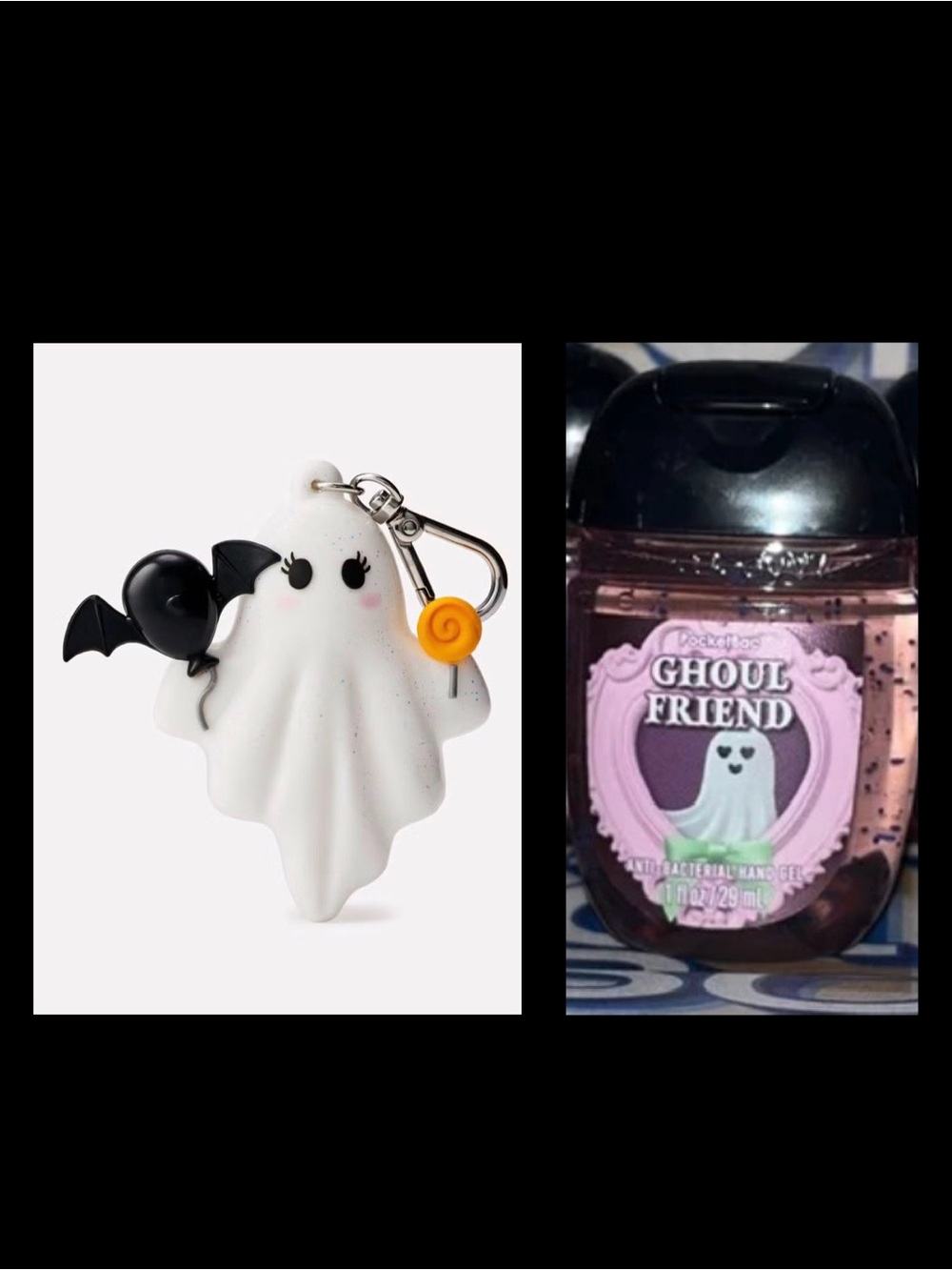 BBW Party Ghost PocketBac Holder + Ghoul Friend PocketBac Hand Sanitizer Refill